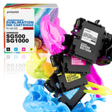 PRINTORBIT Sublimation Ink Cartridge Compatible With Sawgrass Virtuoso SG500 SG1000 Printers (1 Black, 1 Cyan, 1 Magenta, 1 Yellow, 4-Pack)