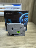 TZE-231 Marking tabs for PT-D200 PT-D210 PTH100 PT-D400 Compatible Label Tape Label Maker 1-Packs