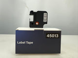 45013 Tape Compatible with Label Maker Refill 1/2 Inch Black on White Label Tape
