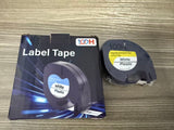 100H Label Maker Refills Plastic White Tape 12mm x 4m (1/2" x 13'), for Labeler Letra Tag 200B 100T Plus, QX50, XR, XM, 2000 Label Makers