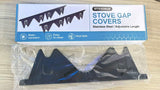 STYVOXUE Stove Gap Covers Stainless Steel Black, Stove Gap Filler Extendable Length 13.8" to 27.5", Width 0.79" Oven Gap Filler, Heat Resistant Guard Between Stove Top & Counter (2 Pack)