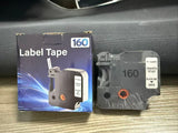 160 Label Tape  Black on White 1/2 Inch x 23 Feet Compatible for DYMO LabelManager 280 210D 360D 420P Wireless PnP 220P 260P 500TS 450DUO Label Maker Refill