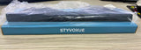 STYVOXUE Stove Gap Covers Stainless Steel Black, Stove Gap Filler Extendable Length 13.8" to 27.5", Width 0.79" Oven Gap Filler, Heat Resistant Guard Between Stove Top & Counter (2 Pack)
