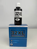 32XL Black Ink Bottle Refill for HP Smart Tank 5000 7301 651 7001 7602 6001 551 5101 7300 5102 7302 7601 6002 5103 755 757 Printer, Black