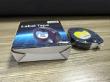 200B Label Maker Refills Plastic White Tape 12mm x 4m (1/2" x 13'), for Labeler Letra Tag 100T Plus, QX50, XR, XM, 2000 Label Makers